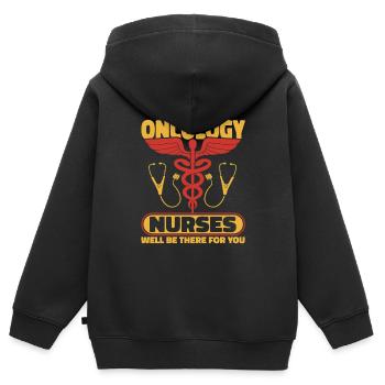 Stéthoscope infirmier - Sweat Premium à capuche zippé enfant bio - noir - Dos - AI Model Kid Male (0cm)