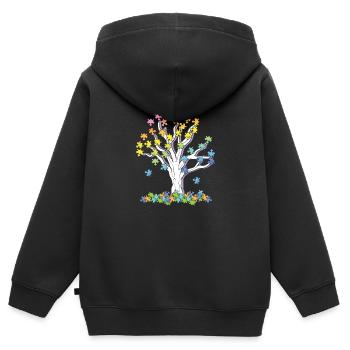 Psychologie Psychologe - Kinder Premium Organic Zip Hoodie - Schwarz - Hinten - AI Model Kid Male (0cm)