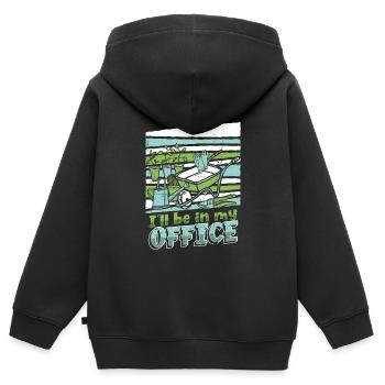 Hobbygärtner Garten - Kinder Premium Organic Zip Hoodie - Schwarz - Hinten - AI Model Kid Male (0cm)