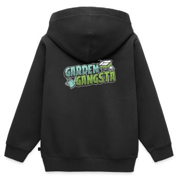 Hobbygärtner Garten - Kinder Premium Organic Zip Hoodie - Schwarz - Hinten - AI Model Kid Male (0cm)