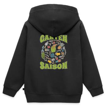 Hobbygärtner Garten Jahreszeit - Kinder Premium Organic Zip Hoodie - Schwarz - Hinten - AI Model Kid Male (0cm)