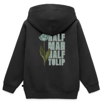 Tulpen Kerl Tulpen - Kinder Premium Organic Zip Hoodie - Schwarz - Hinten - AI Model Kid Male (0cm)