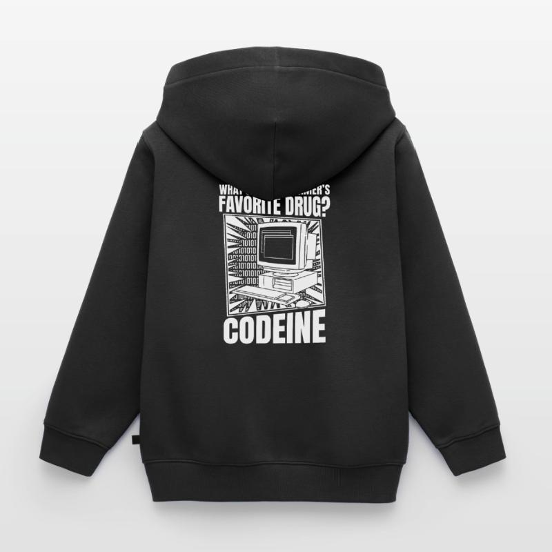 Developer Coder Programmer Computer Sweat Premium à capuche zippé enfant bio