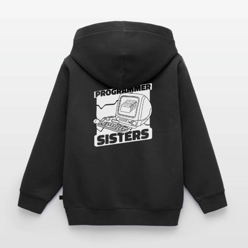 Developer Coder Programmer Computer Sweat Premium à capuche zippé enfant bio