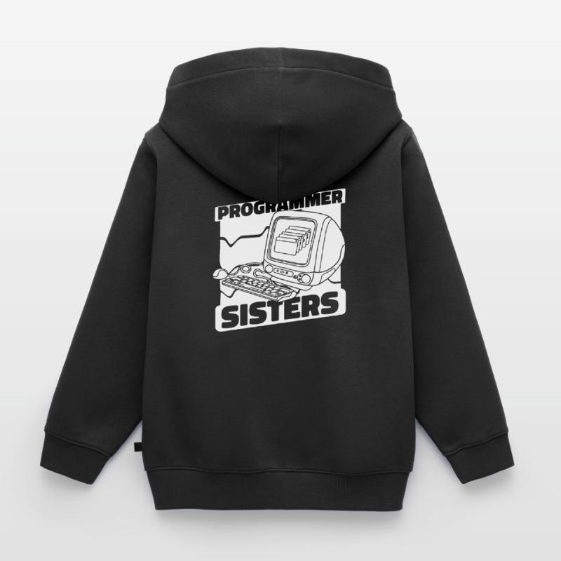 Developer Coder Programmer Computer Sweat Premium à capuche zippé enfant bio