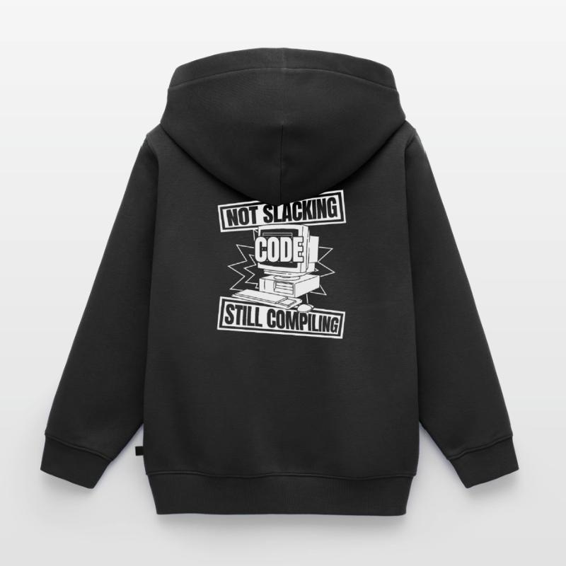 Developer Coder Programmer Computer Sweat Premium à capuche zippé enfant bio