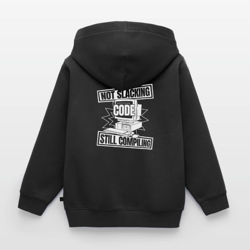 Developer Coder Programmer Computer Sweat Premium à capuche zippé enfant bio