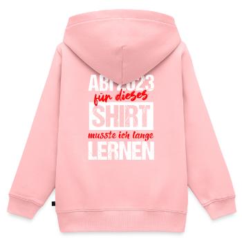 Abi 2023 Für Dieses Shirt Musste Ich Lange Lernen - Kinder Premium Organic Zip Hoodie - Rosa - Hinten - AI Model Kid Female (0cm)