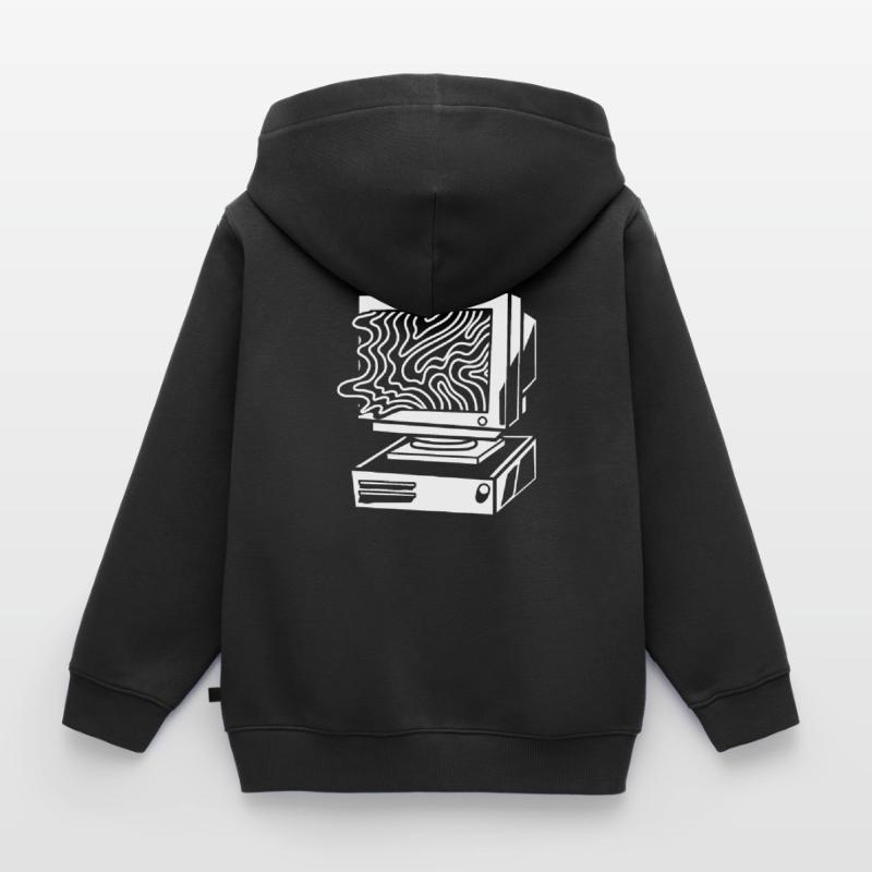 Developer Coder Programmer Computer Sweat Premium à capuche zippé enfant bio