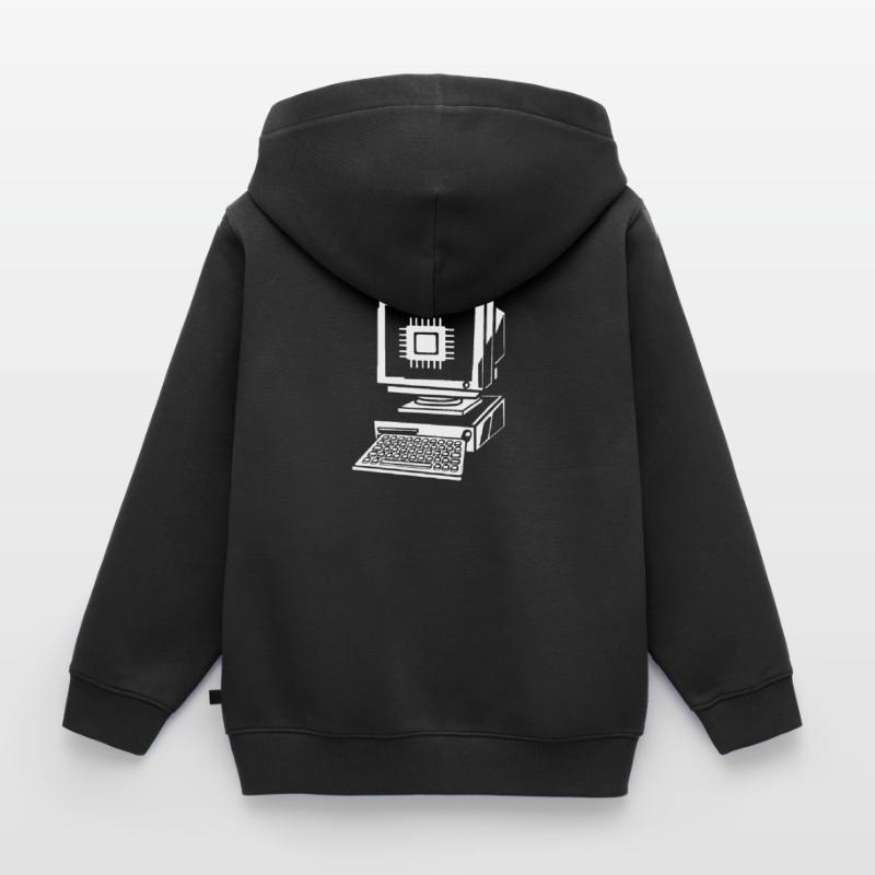 Developer Coder Programmer Computer Sweat Premium à capuche zippé enfant bio