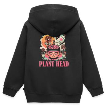 Hobbygärtner Garten Anlage Gartenkatze - Kinder Premium Organic Zip Hoodie - Schwarz - Hinten - AI Model Kid Male (0cm)