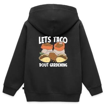 Hobbygärtner Garten Witzig - Kinder Premium Organic Zip Hoodie - Schwarz - Hinten - AI Model Kid Male (0cm)