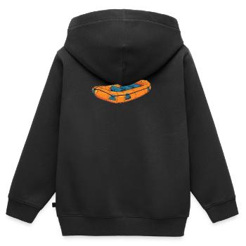 Rafting - Sweat Premium à capuche zippé enfant bio - noir - Dos - AI Model Kid Male (0cm)