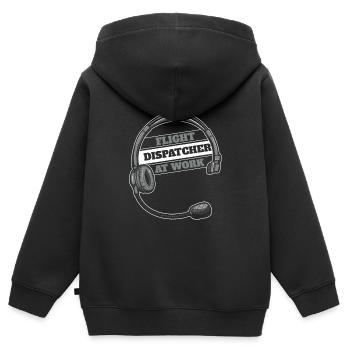 Vol du centre de contrôle des appels d’urgence - Sweat Premium à capuche zippé enfant bio - noir - Dos - AI Model Kid Male (0cm)