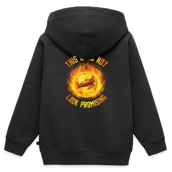 Espace Espace Astroïde Colonisation de l’espace - Sweat Premium à capuche zippé enfant bio - noir - Dos - AI Model Kid Male (0cm)
