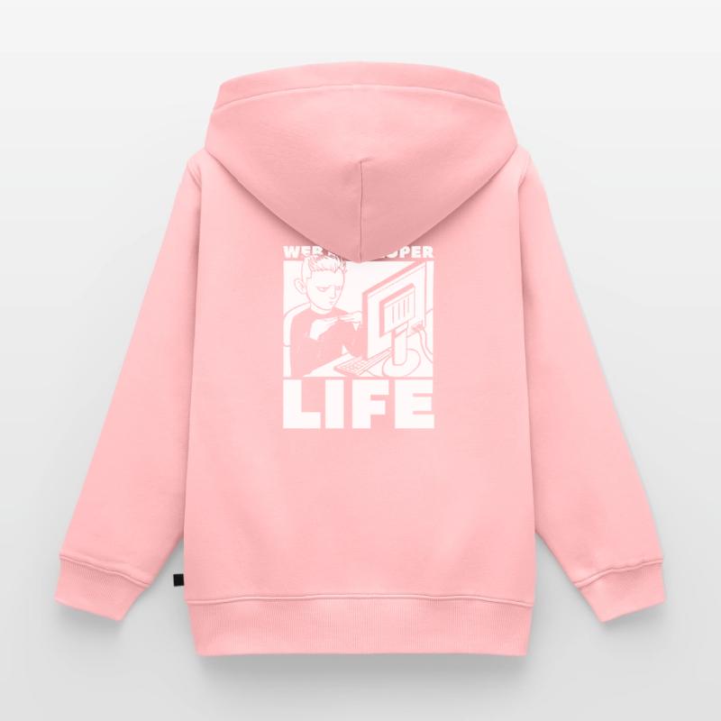 Web Developer Web Developer Life Kids Premium Organic Zip-up Hoodie
