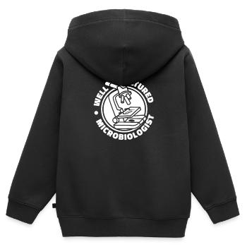 Biology Biologist Microscope - Kids Premium Organic Zip-up Hoodie - black - Back - AI Model Kid Male (0cm)