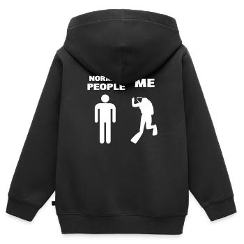 Tauchen Schnorcheln - Kinder Premium Organic Zip Hoodie - Schwarz - Hinten - AI Model Kid Male (0cm)