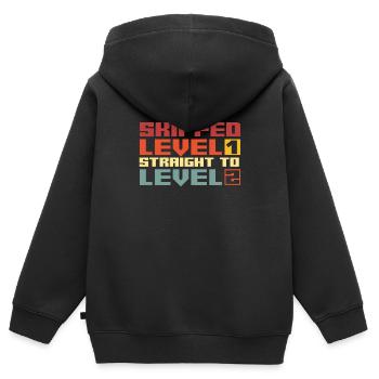 Twin Daddy Twins Daddy Funny - Sweat Premium à capuche zippé enfant bio - noir - Dos - AI Model Kid Male (0cm)