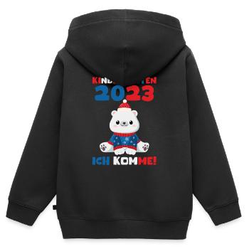 Kindergarten 2023 Ich Komme Jungen Kita Geschenk - Kinder Premium Organic Zip Hoodie - Schwarz - Hinten - AI Model Kid Male (0cm)