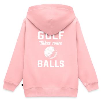 Lustiger Golfer Golfspieler - Kinder Premium Organic Zip Hoodie - Rosa - Hinten - AI Model Kid Female (0cm)