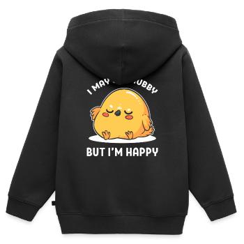 Molliger Papagei Naturschützer - Kinder Premium Organic Zip Hoodie - Schwarz - Hinten - AI Model Kid Male (0cm)