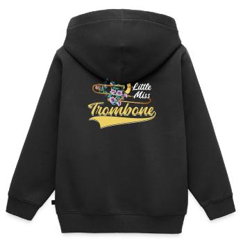 Spielmannszug Posaune Vermissen - Kinder Premium Organic Zip Hoodie - Schwarz - Hinten - AI Model Kid Male (0cm)