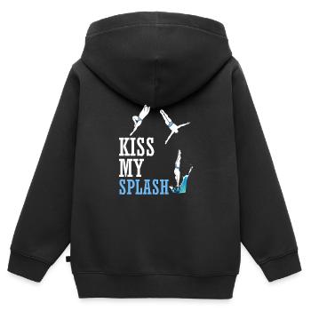 Diving Jumper Funny - Kids Premium Organic Zip-up Hoodie - black - Back - AI Model Kid Male (0cm)