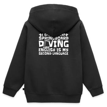 Diving Jumper Funny - Kids Premium Organic Zip-up Hoodie - black - Back - AI Model Kid Male (0cm)