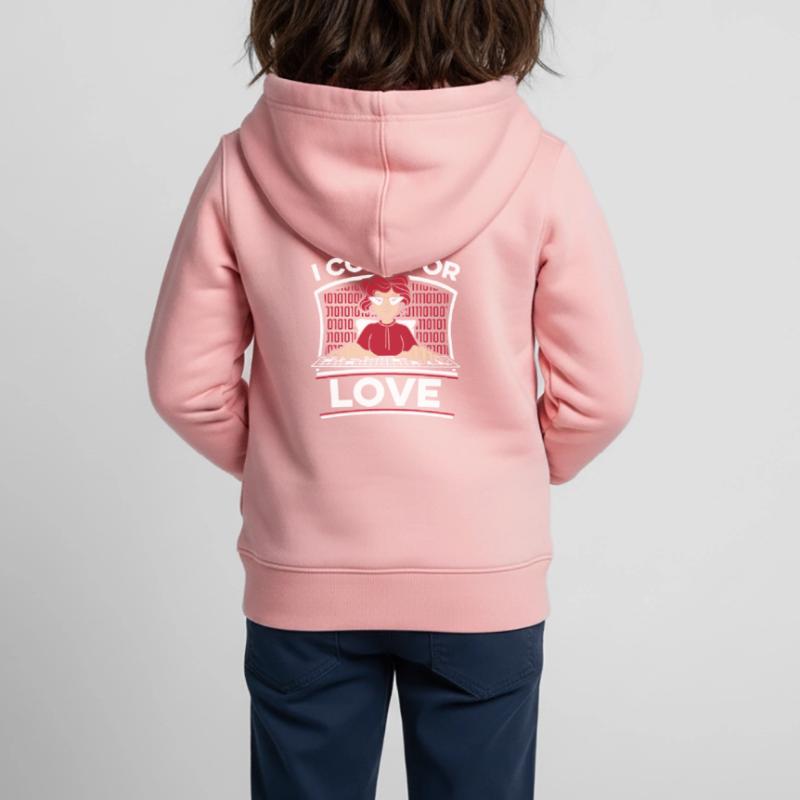 Entwickler Coder Programmierer Liebe Kinder Premium Organic Zip Hoodie