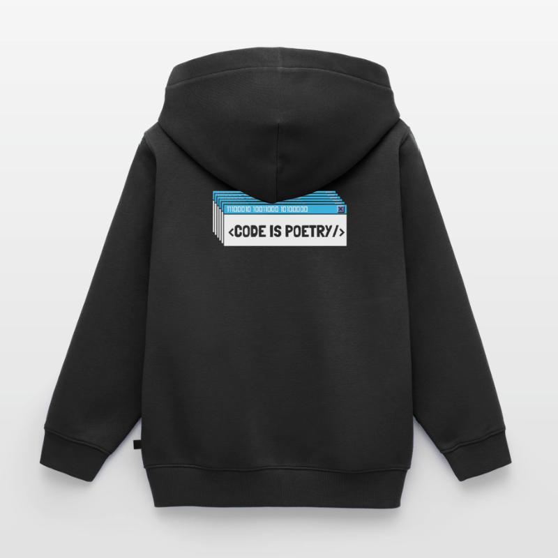 Entwickler Coder Programmierer Poesie Kinder Premium Organic Zip Hoodie