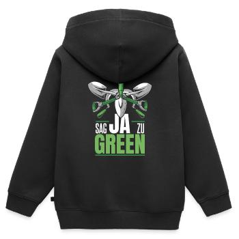Hobbygärtner Garten Spaten - Kinder Premium Organic Zip Hoodie - Schwarz - Hinten - AI Model Kid Male (0cm)
