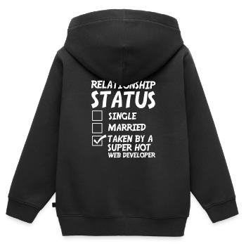 Développeur Web Développeur Web Drôle - Sweat Premium à capuche zippé enfant bio - noir - Dos - AI Model Kid Male (0cm)