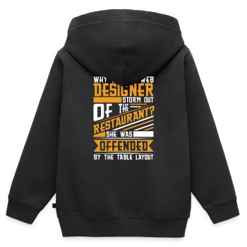 Développeur Web Développeur Web Drôle - Sweat Premium à capuche zippé enfant bio - noir - Dos - AI Model Kid Male (0cm)