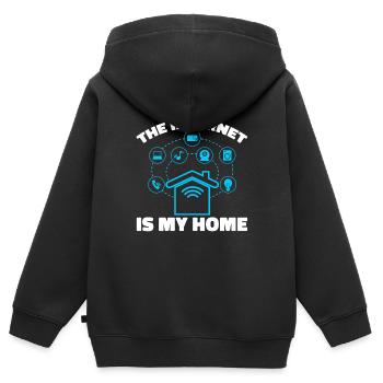 Développeur Web Développeur Web Cool - Sweat Premium à capuche zippé enfant bio - noir - Dos - AI Model Kid Male (0cm)