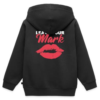 Laissez votre marque Maquilleuse - Sweat Premium à capuche zippé enfant bio - noir - Dos - AI Model Kid Male (0cm)
