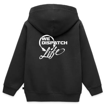 Notruf Leitstelle Einsatzzentrale - Kinder Premium Organic Zip Hoodie - Schwarz - Hinten - AI Model Kid Male (0cm)