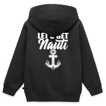 Let's Get Nauti Schiffskapitän - Kinder Premium Organic Zip Hoodie - Schwarz - Hinten - AI Model Kid Male (0cm)