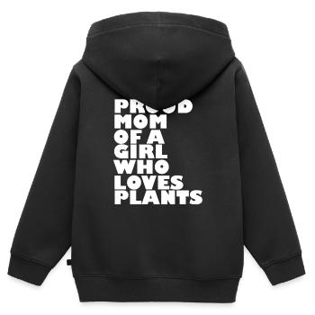 Hobbygärtner Garten Gartenmama - Kinder Premium Organic Zip Hoodie - Schwarz - Hinten - AI Model Kid Male (0cm)