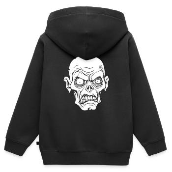 Zombie Halloween Creepy - Kids Premium Organic Zip-up Hoodie - black - Back - AI Model Kid Male (0cm)