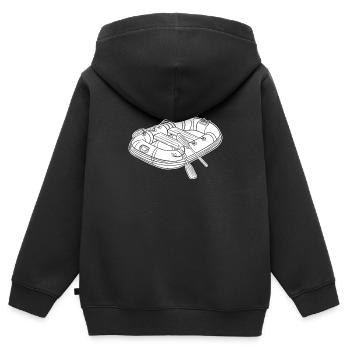 Rafting - Kids Premium Organic Zip-up Hoodie - black - Back - AI Model Kid Male (0cm)