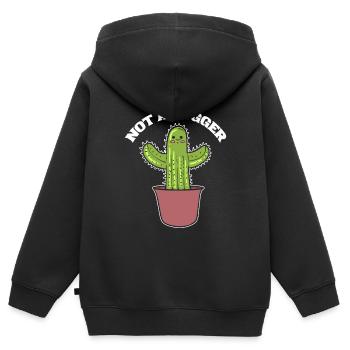 Pas un solitaire câlin - Sweat Premium à capuche zippé enfant bio - noir - Dos - AI Model Kid Male (0cm)