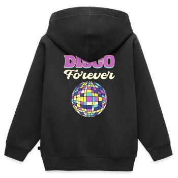 Disco Forever Disco Fanatic - Sweat Premium à capuche zippé enfant bio - noir - Dos - AI Model Kid Male (0cm)