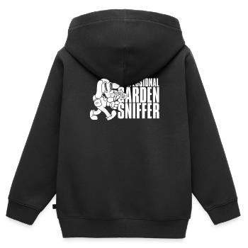 Hobbygärtner Garten Gartenhund - Kinder Premium Organic Zip Hoodie - Schwarz - Hinten - AI Model Kid Male (0cm)
