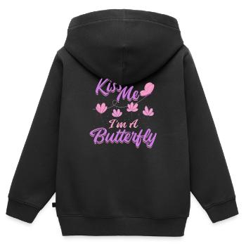 Hobbygärtner Garten Monarch - Kinder Premium Organic Zip Hoodie - Schwarz - Hinten - AI Model Kid Male (0cm)