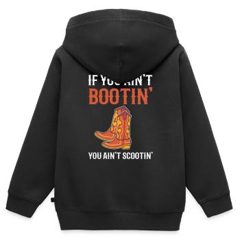 Western Cowboy-Stiefel Viehzüchter - Kinder Premium Organic Zip Hoodie - Schwarz - Hinten - AI Model Kid Male (0cm)