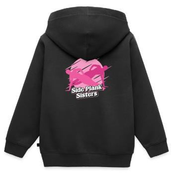 Planche de yoga - Sweat Premium à capuche zippé enfant bio - noir - Dos - AI Model Kid Male (0cm)