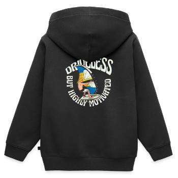 Wing Surf Wing Foil Flügelbrandung - Sweat Premium à capuche zippé enfant bio - noir - Dos - AI Model Kid Male (0cm)