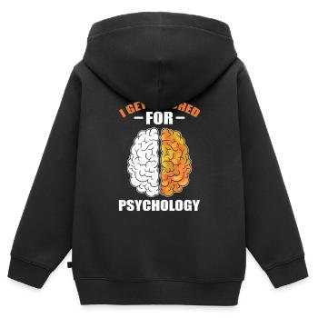 I Get Psyched For Psychology Psychotherapeut - Kinder Premium Organic Zip Hoodie - Schwarz - Hinten - AI Model Kid Male (0cm)