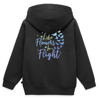 Hobbygärtner Garten Monarch - Kinder Premium Organic Zip Hoodie - Schwarz - Hinten - AI Model Kid Male (0cm)